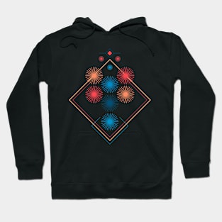 Cute geometric abstract flowers Hoodie